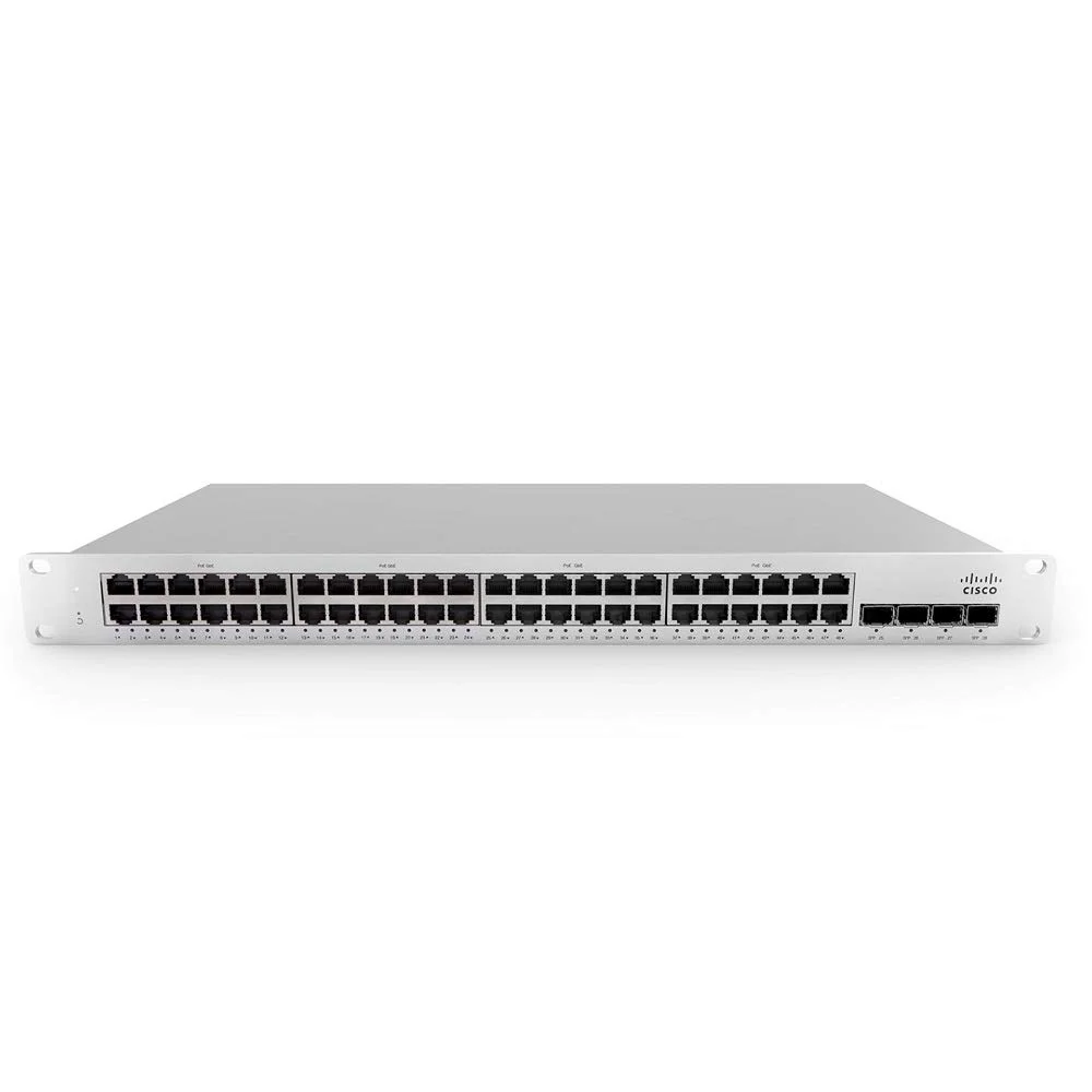 سوئیچ مدیریتی ابری Meraki MS350-48FP سیسکو (48 پورت گیگابیتی اترنت، لایه 3، 740W PoE، نیازمند لایسنس سازمانی که جداگانه به فروش می رسد)