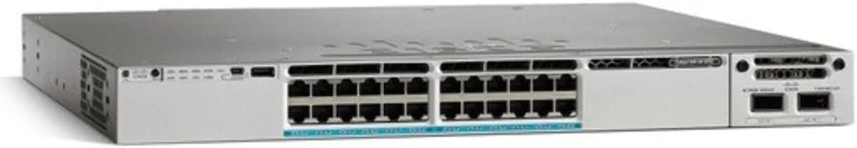 سیسکو - شبکه: سوئیچ میان رده سیسکو کاتالیست 3850 با 24 پورت UPOE IP Base