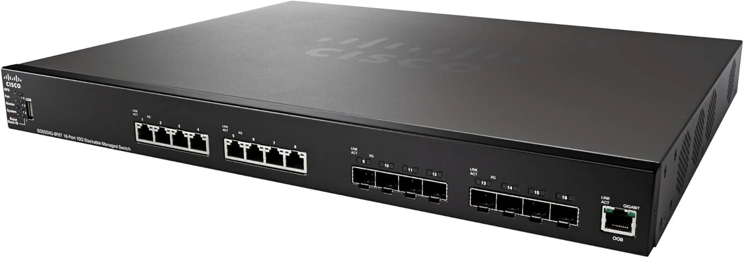سوئیچ 16 پورت سیسکو SG550XG-8F8T-K9-NA مدل 8F8T