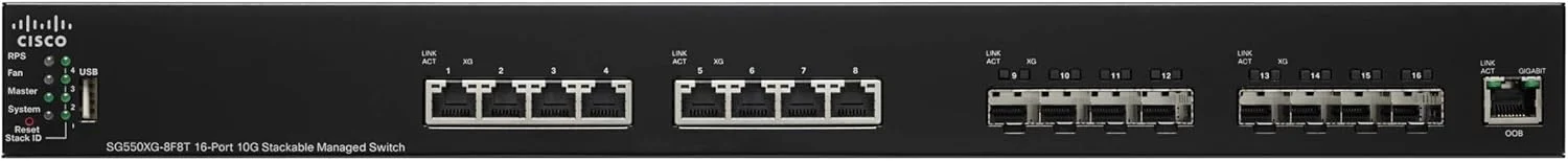 سوئیچ 16 پورت سیسکو SG550XG-8F8T-K9-NA مدل 8F8T سوئیچ 16 پورت سیسکو SG550XG-8F8T-K9-NA مدل 8F8T