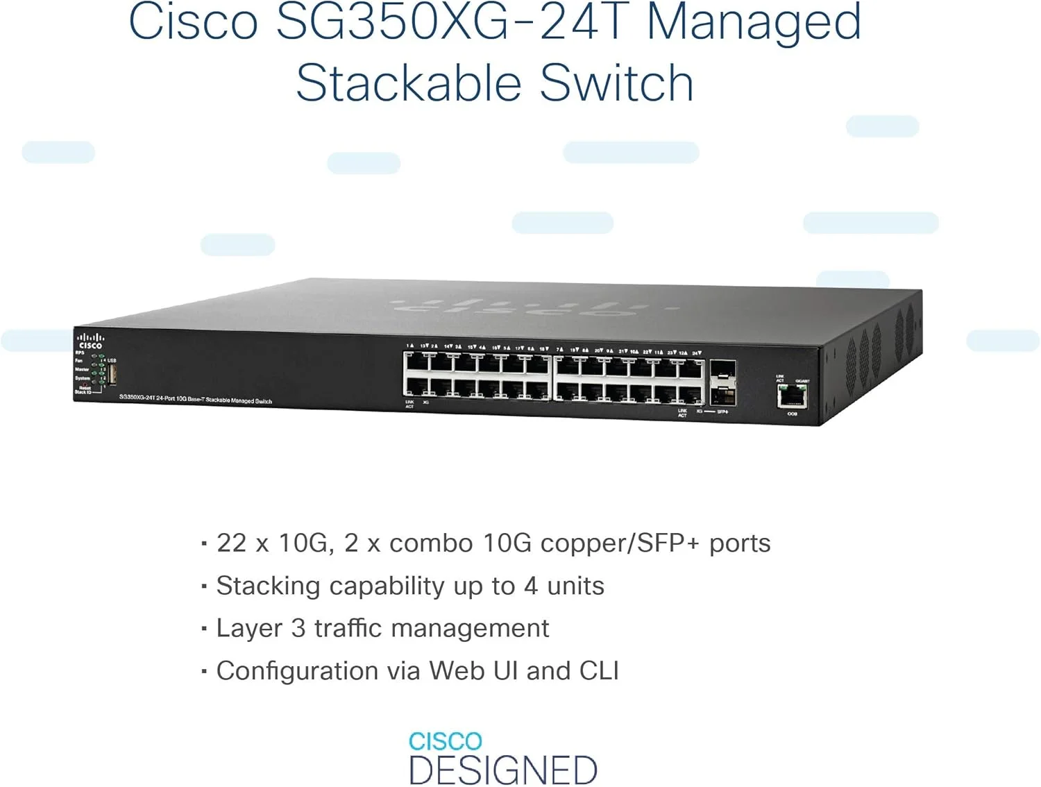 سوئیچ 24 پورت سیسکو SG350XG-24T-K9-NA 24T سوئیچ 24 پورت سیسکو SG350XG-24T-K9-NA 24T
