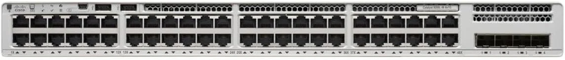سوئیچ سیسکو کاتالیست C9200L-48T-4X لایه 3 - 48 پورت گیگابیتی اترنت، 4 پورت آپ‌لینک 10 گیگابیتی اترنت - قابل مدیریت - زوج به هم تابیده، فیبر نوری - ماژولار - پشتیبانی از لایه 3 - قابل نصب در رک