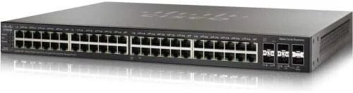سوییچ سیسکو SF500-48P بازسازی شده، مدیریتی، 48 پورت 10/100 (PoE) + 2 پورت کمبو گیگابیتی SFP