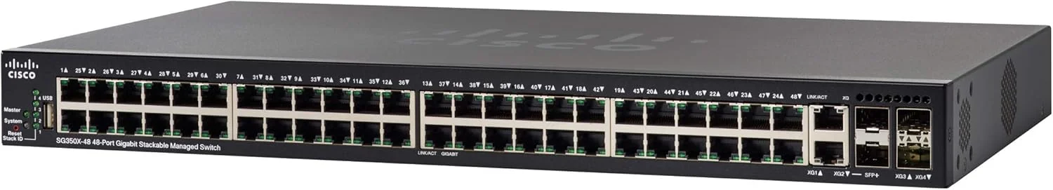 سوئیچ سیسکو Small Business SG350X-48P-K9 (طلایی - SG350X48PK9NA)
