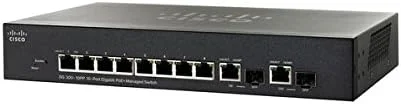 سوئیچ مدیریتی 10 پورت گیگابیتی PoE+ سیسکو SG300-10PP-K9-NA سوئیچ مدیریتی 10 پورت گیگابیتی PoE+ سیسکو SG300-10PP-K9-NA