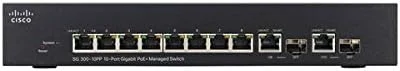سوئیچ مدیریتی 10 پورت گیگابیتی PoE+ سیسکو SG300-10PP-K9-NA سوئیچ مدیریتی 10 پورت گیگابیتی PoE+ سیسکو SG300-10PP-K9-NA