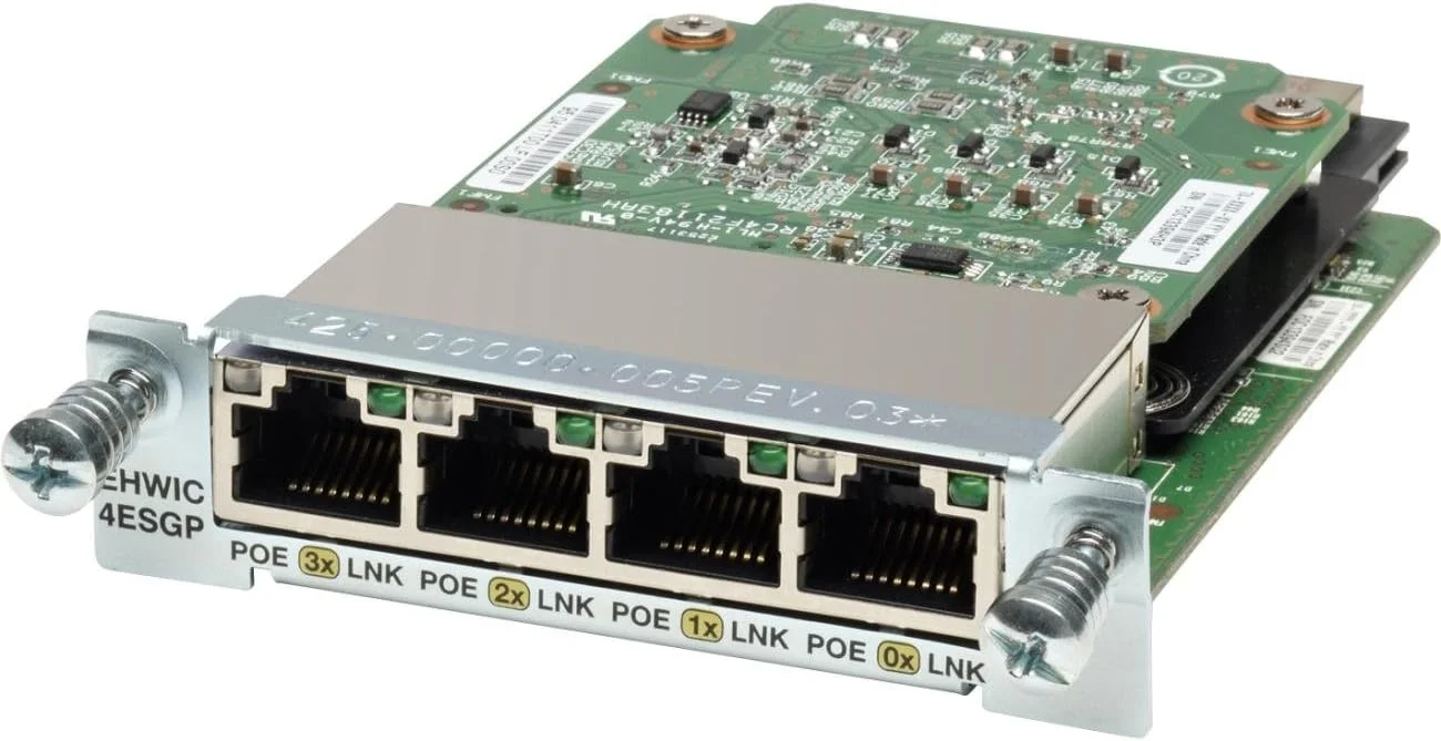 کارت رابط سوئیچ اترنت سیسکو مدل EHWIC-4ESG-P (PoE، 4 پورت 10/100/1000)
