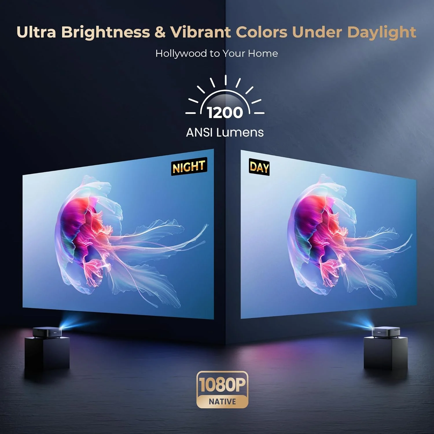 پروژکتور 4K آلوار با 1000 انسی لومن و صدای DBX-TV، دارای WiFi 6 و بلوتوث، دارای مجوز رسمی نتفلیکس و صدای Dolby، فوکوس خودکار و اصلاح کیستون خودکار، پروژکتور هوشمند Native 1080P با HDR10+ و بلندگوهای 30 واتی، مشکی پروژکتور 4K آلوار با 1000 انسی لومن و صدای DBX-TV، دارای WiFi 6 و بلوتوث، دارای مجوز رسمی نتفلیکس و صدای Dolby، فوکوس خودکار و اصلاح کیستون خودکار، پروژکتور هوشمند Native 1080P با HDR10+ و بلندگوهای 30 واتی، مشکی