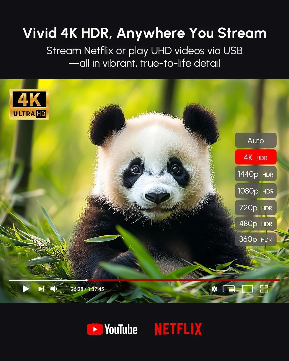 پروژکتور خانگی 4K HDR با روشنایی 1350 انسی، مناسب تئاتر خانگی، پروژکتور هوشمند فیلم و بازی با قابلیت WiFi 6، بلوتوث، NETFLIX، برنامهها، فوکوس خودکار ToF، پرتاب کوتاه 1.2، HDMI ARC، مناسب اتاق خواب و اتاق روشن پروژکتور خانگی 4K HDR با روشنایی 1350 انسی، مناسب تئاتر خانگی، پروژکتور هوشمند فیلم و بازی با قابلیت WiFi 6، بلوتوث، NETFLIX، برنامهها، فوکوس خودکار ToF، پرتاب کوتاه 1.2، HDMI ARC، مناسب اتاق خواب و اتاق روشن