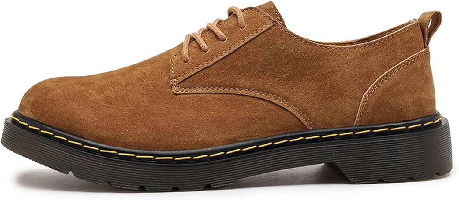 کفش های مردانه تابستانی HODORE، کفش های چرمی سر بزرگ مردانه، کفش های غیر رسمی، کفش های کتانی مد روز مردانه (رنگ: قهوه ای، سایز: 10-آمریکا)