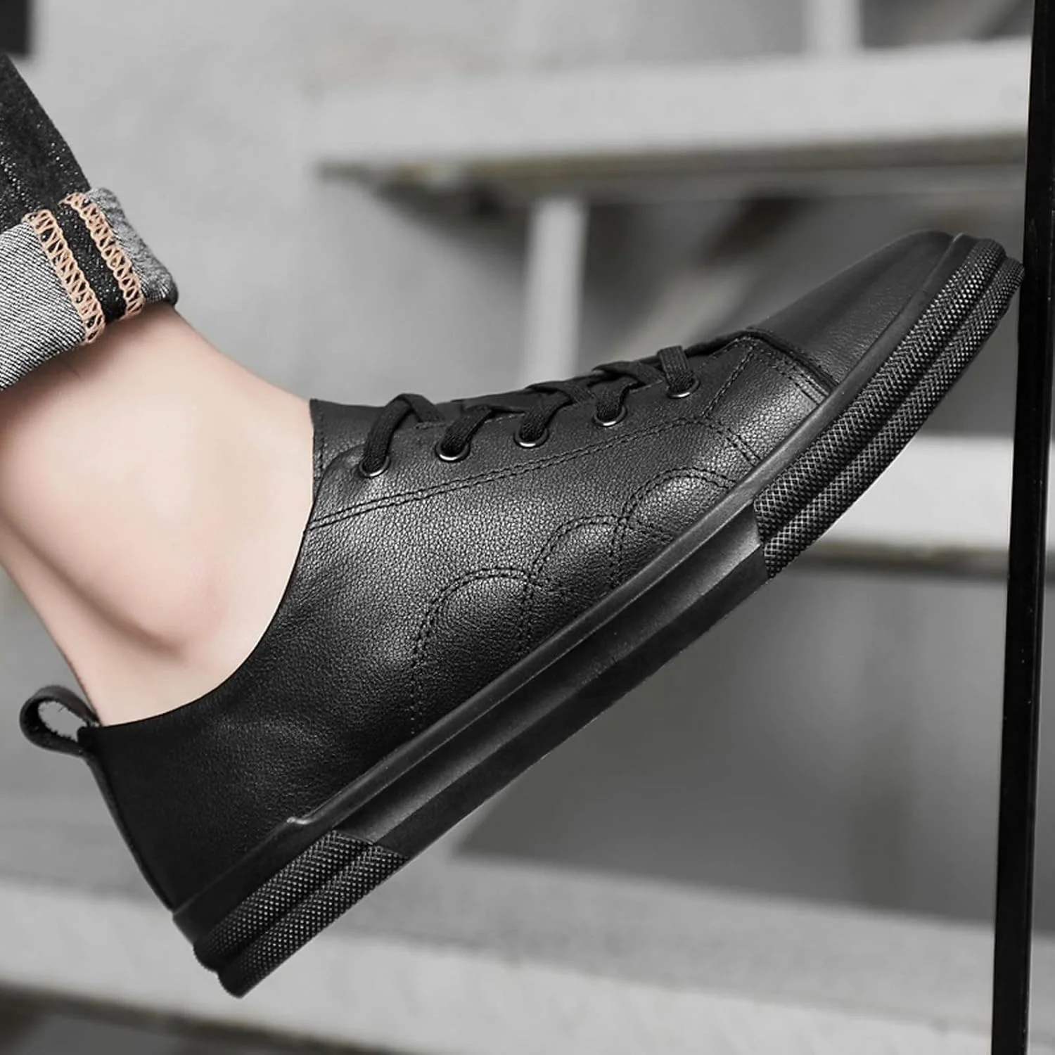 کفش های مردانه تابستانی HODORE، کفش های کتانی مردانه، کفش های سفید همه کاره، کفش های تخته گاه مردانه، کفش های کتانی چرمی مد روز (رنگ: Hortel، سایز: 10-US)