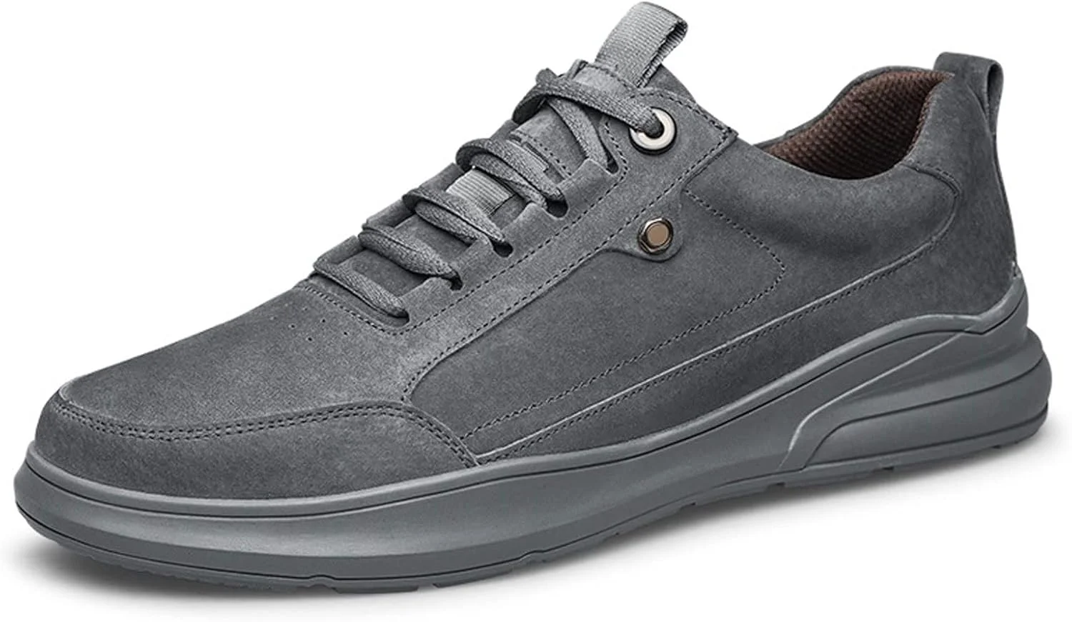 کفش های تابستانی مردانه HODORE، کفش های کتانی غیررسمی مردانه، کفش های تخت مردانه، کفش های کتانی چرمی اصل مردانه، کفش های پیاده روی مد روز (رنگ: خاکستری، سایز: 10-US)