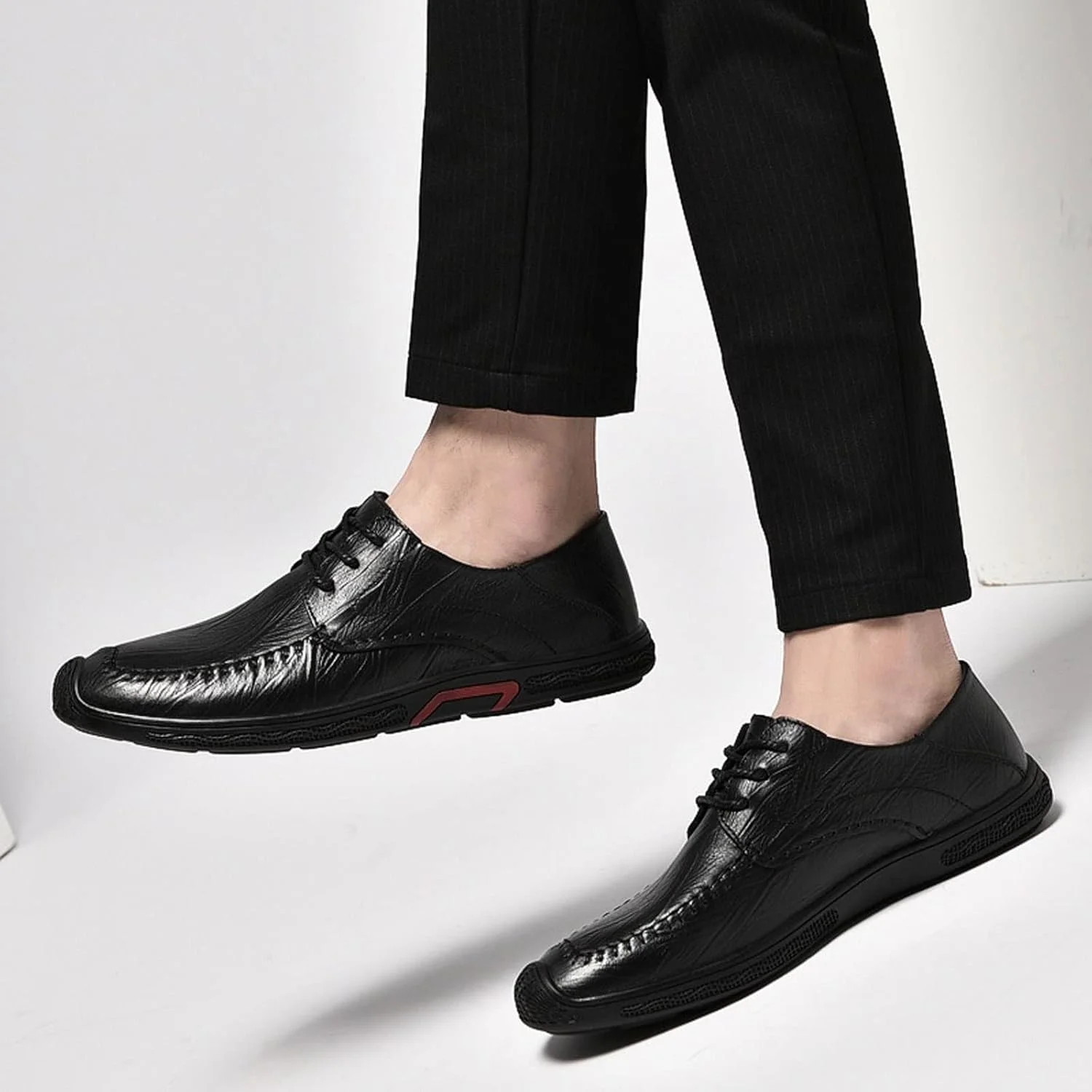 کفش های تابستانی مردانه HODORE، کفش های غیر رسمی مردانه، کتانی های مد روز مردانه، کفش های چرمی مردانه برای تجارت، کفش های راحت مردانه (رنگ: قهوه ای، سایز: 9.5-US)