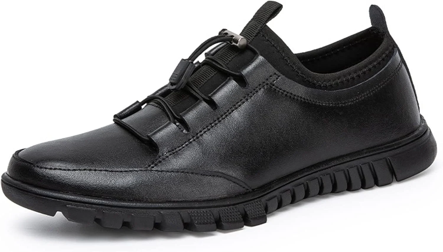 کفش های مردانه تابستانی HODORE، کفش های کتانی چرمی مردانه بند دار، تنفس پذیر، نرم، مناسب فصل پاییز، کفش های تخت غیر رسمی، سبک ساده مشکی، کفش های کتانی مد روز (رنگ: Hortel، سایز: 7.5-US)