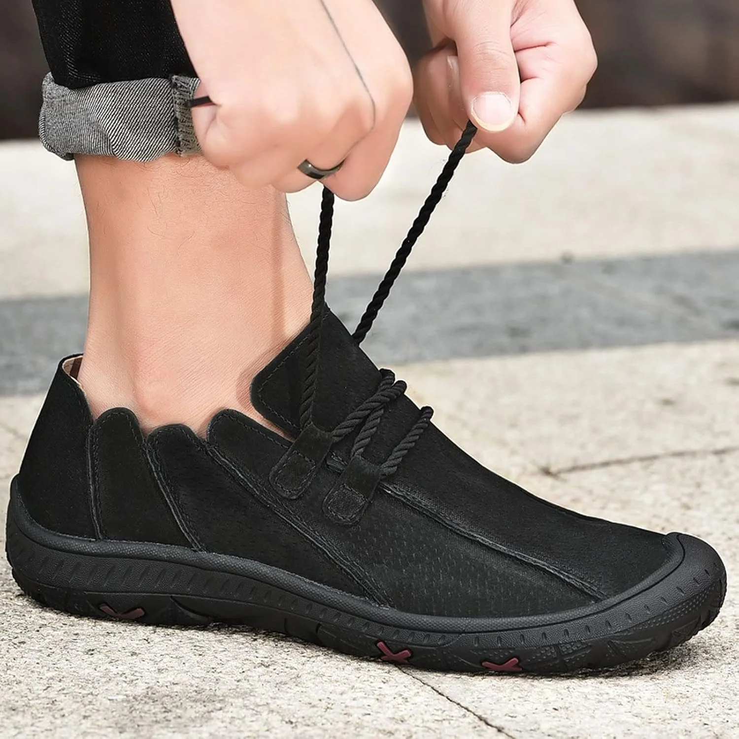 کفش های مجلسی تابستانی مردانه HODORE، کفش های چرمی مردانه، کفش های پیاده روی بهاره، کفش های کتانی مد روز، کفش های پیاده روی، کفش های تخت مردانه (رنگ: Hortel، سایز: 9-US)