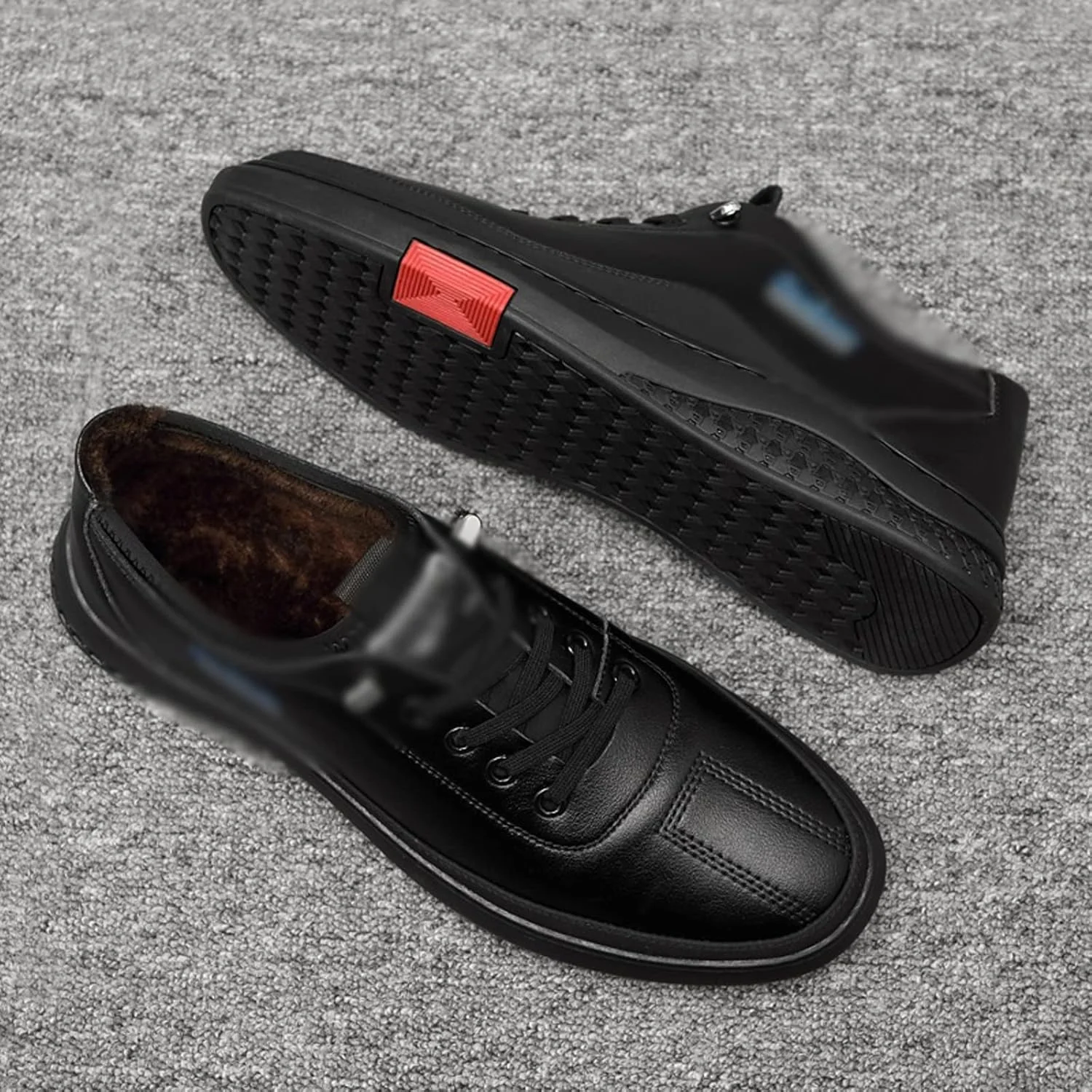 کفش مردانه تابستانی HODORE، کفش مردانه مد روز، کفش کتانی مردانه بند دار، غیر رسمی، مناسب فضای باز، تنفس پذیر، راحت، چرم مخملی مردانه (سایز: 7.5-US)