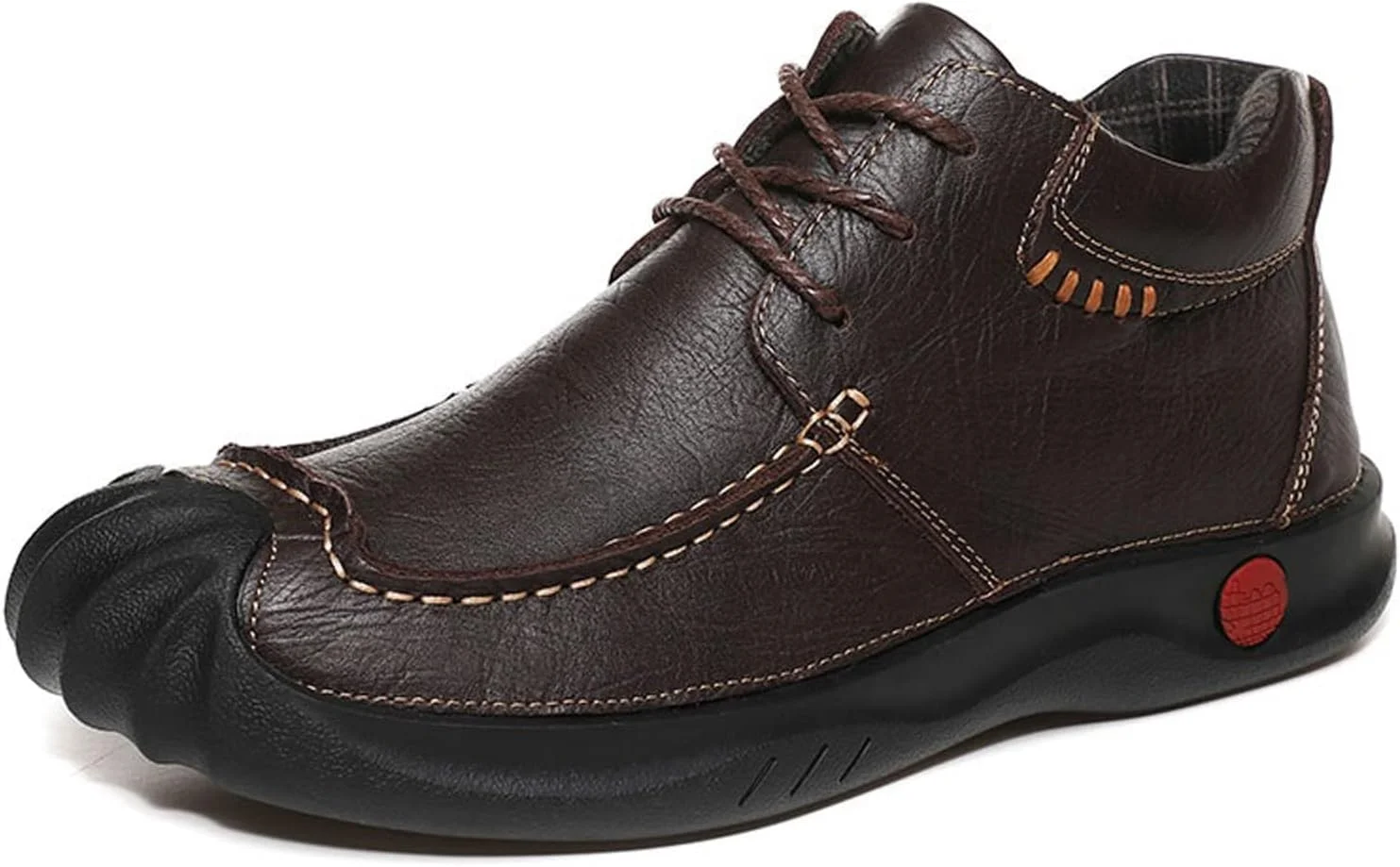 کفش های مردانه تابستانی HODORE، کفش های غیر رسمی مردانه، بوت زمستانی، کفش های کتانی چرمی اصل مردانه، کفش های کتانی پیاده روی زیره نرم مناسب فضای باز (رنگ: قهوه ای، سایز: 9-US)
