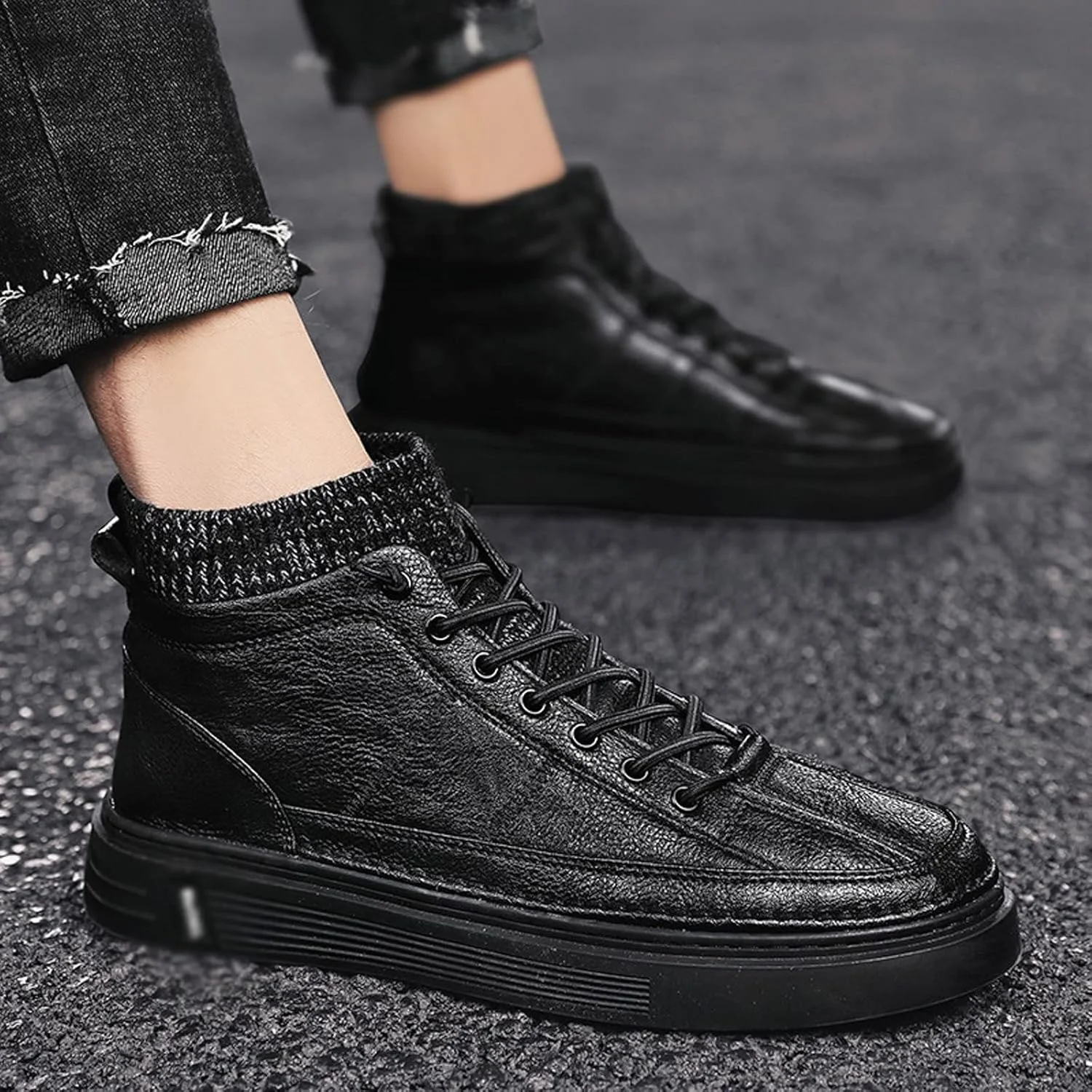 کفش های مجلسی مردانه HODORE مناسب تابستان، کفش های مردانه فشن زمستانی با جنس ترمه، کفش های چرمی برفی مناسب کوهنوردی، کفش های کتانی مردانه (رنگ: قهوه ای، سایز: 8-US)