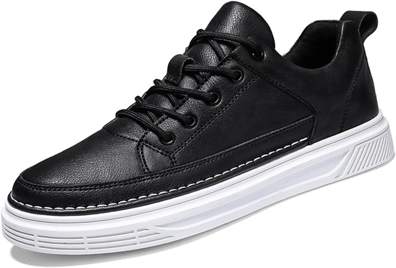 کفش های رسمی مردانه HBEIDAHUANG، کفش های کتانی سفید مردانه، کفش های چرمی غیر رسمی مردانه، کفش های تخت چرمی اصل مردانه بند دار، کفش های مد روز مردانه (رنگ: Hortel، سایز: 8-US)