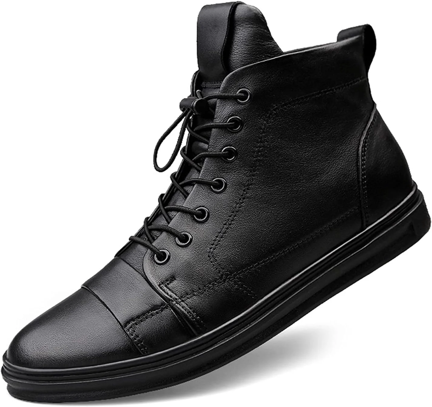 کفش های مجلسی مردانه HBEIDAHUANG، کفش های کتانی مردانه، کفش های مد روز، کفش های تخت مردانه چرمی اصل، کفش های کتانی بند دار، کفش های غیر رسمی (سایز: 9)