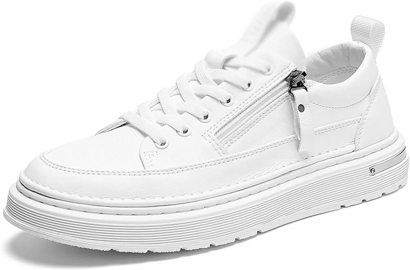 کفش های رسمی مردانه HBEIDAHUANG، کفش های کتانی تخت چرمی مردانه، کفش های غیر رسمی مردانه، کفش های دانشجویی مد روز، ورزشی مشکی مردانه (رنگ: Hortel، سایز: 7.5-US)