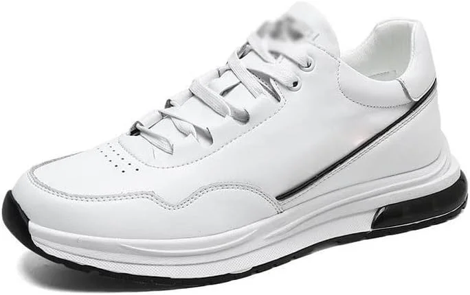 کفش های مجلسی مردانه HBEIDAHUANG، کفش های کتانی چرمی مردانه، کفش های افزایش قد مردانه، کفش های اسپرت سفید مشکی مردانه (رنگ: Hortel، سایز: 43)