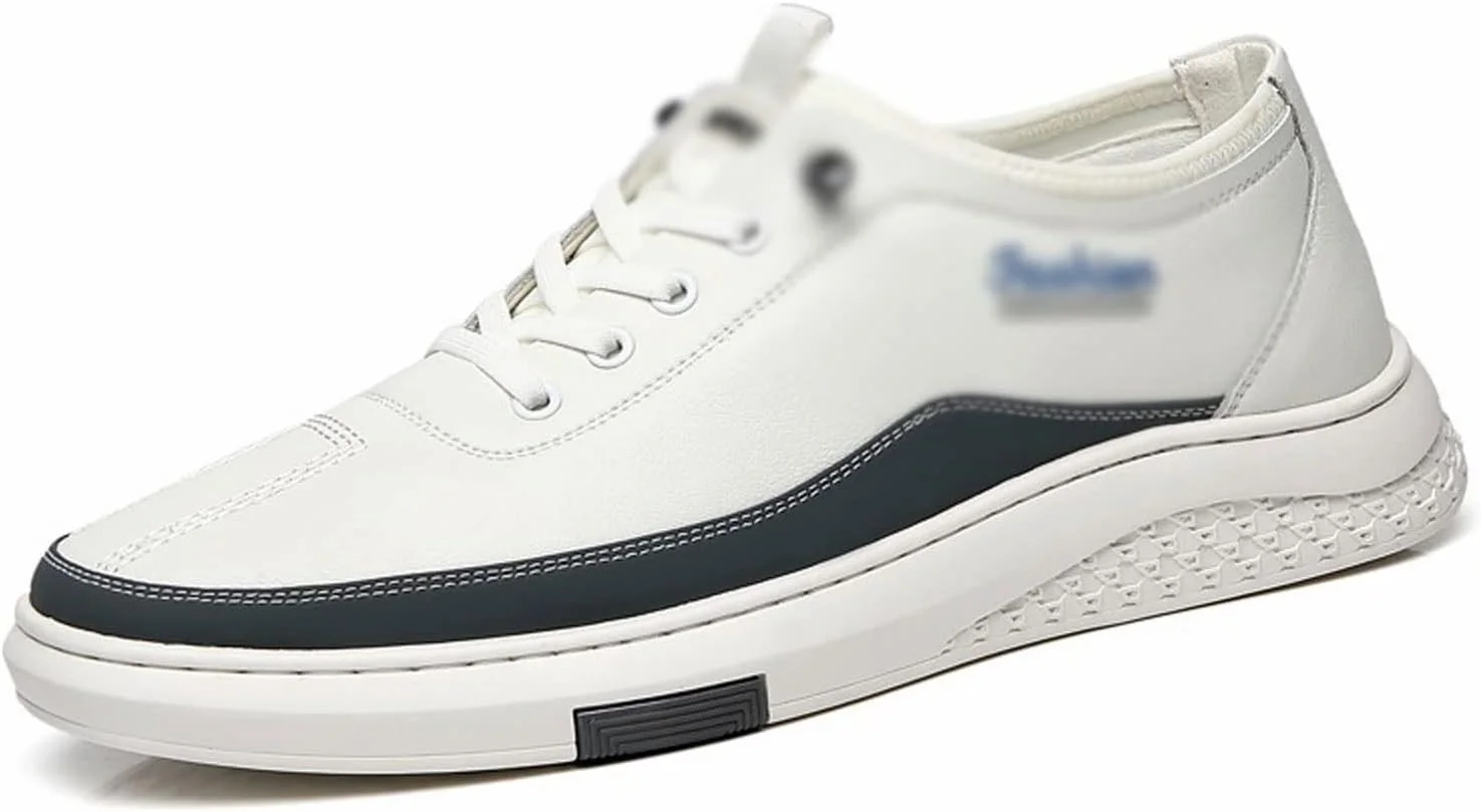 کفش های رسمی مردانه HBEIDAHUANG، کفش های غیر رسمی مردانه، کتانی های بند دار، کفش های تخت سفید تنفسی، کفش های ورزشی مردانه (رنگ: Hortel، سایز: 7.5-US)