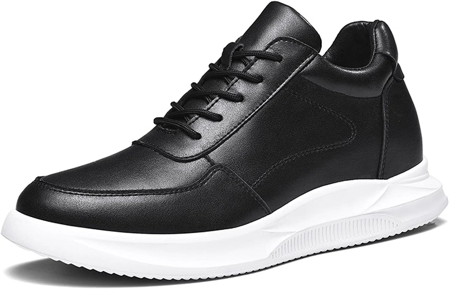 HBEIDAHUANG Dress Shoes for Men Fashion Outdoors Sneakers Waterproof Men's Shoes Men Genuine Leather Casual Shoes White Sport Shoes (Color : Hortel�, Size : 8)