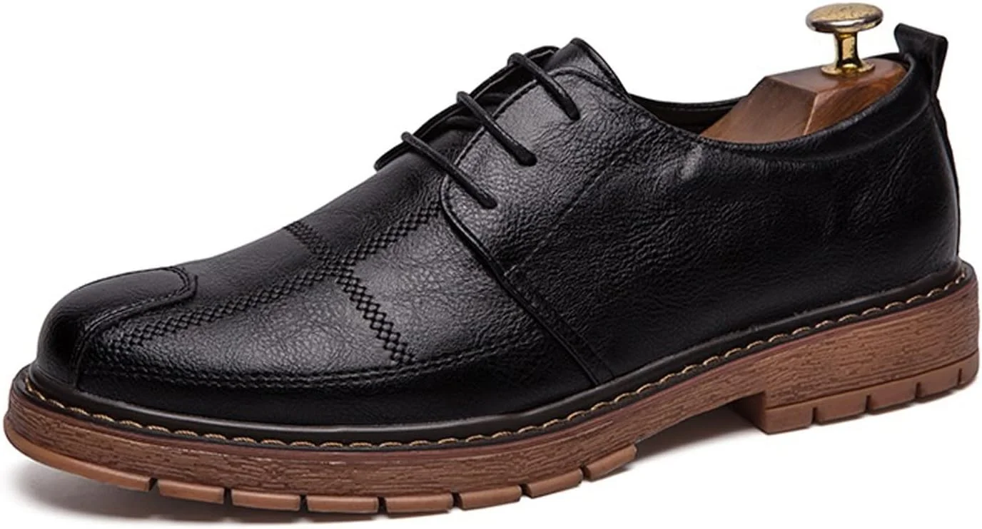 کفش های رسمی مردانه HBEIDAHUANG، کفش های غیر رسمی مردانه، کفش های مد روز مردانه، کفش های مردانه بهاره و تابستانی، چرم اصل، تنفس پذیر، تخت، کتانی های تجاری (رنگ: Hortel، سایز: 9-US)