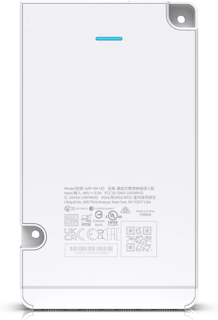 اکسس پوینت وای فای دیواری یوبیکیوتی نتورکس UniFi 802.11AC Wave 2 (UAP-IW-HD-US) اکسس پوینت وای فای دیواری یوبیکیوتی نتورکس UniFi 802.11AC Wave 2 (UAP-IW-HD-US)