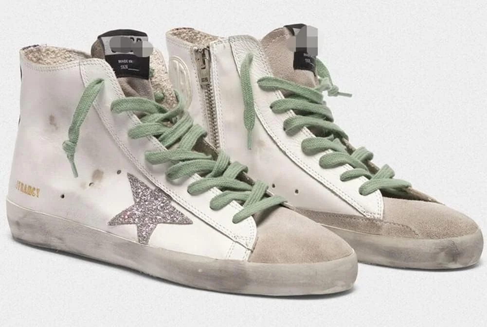 کفش‌های کتانی تخت رترو گلدن گوس، کفش‌های ورزشی رقص مردانه، کفش‌های اسپرت کلاسیک مینیمالیستی بنددار