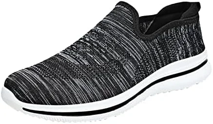 کفش‌های ورزشی مردانه توری کوهنوردی، بند دار، رنگ ثابت، مناسب دویدن، زیره نرم و تنفسی