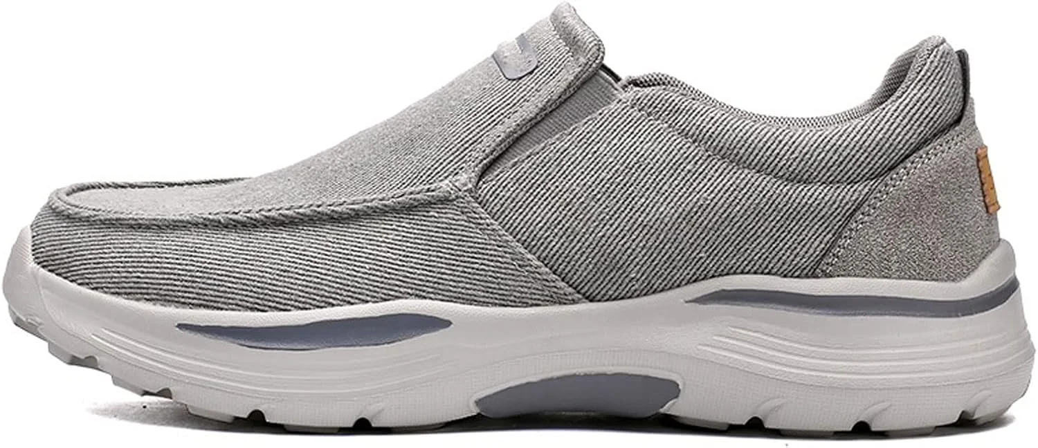 کفش های مردانه غیر رسمی EBAYIN، کفش های مردانه کتانی، تنفس پذیر، کالج مردانه، کفش های غیر رسمی تابستانی مردانه، کفش های پیاده روی راحت مردانه در فضای باز، کفش های کتانی کلاسیک سایز بزرگ (رنگ: خاکستری، سایز: 42)