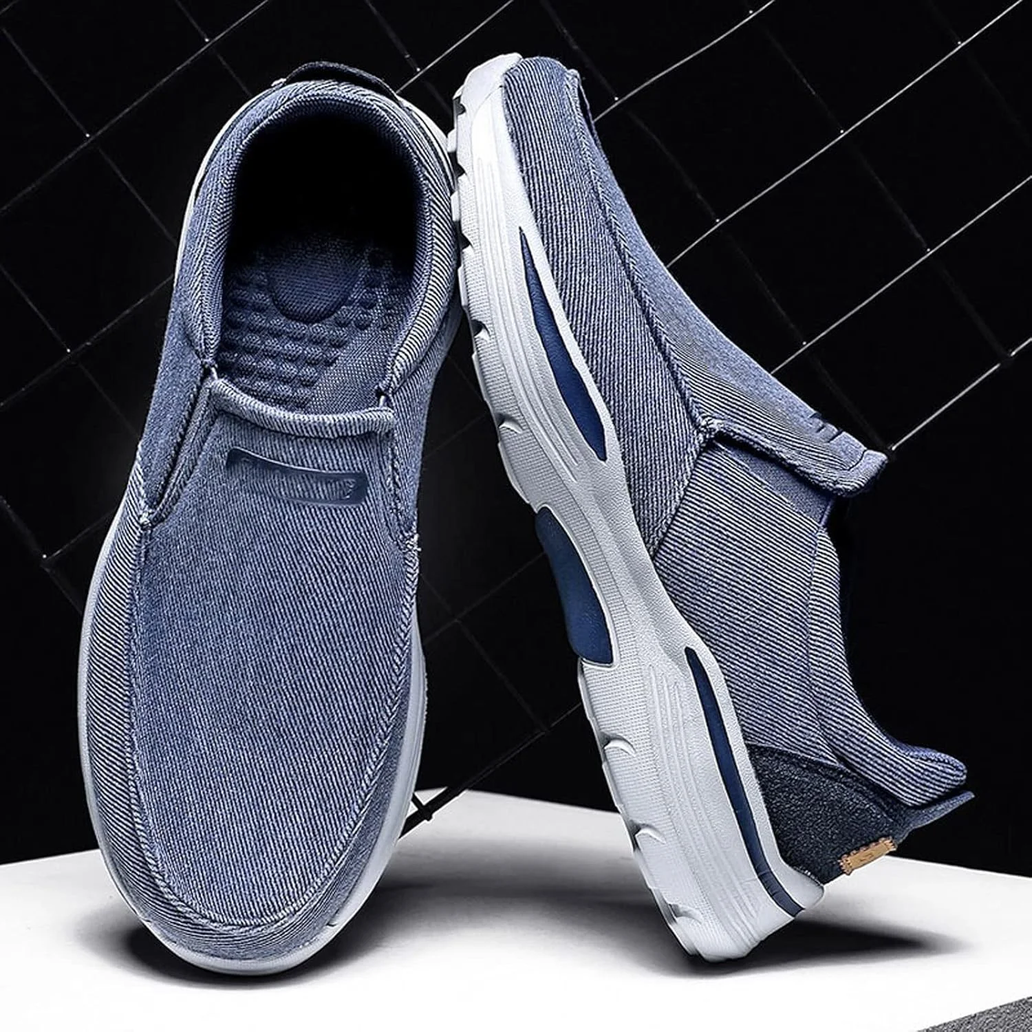 EBAYIN کفش‌های مردانه غیررسمی، کفش مردانه بوم تنفسی، کفش‌های مردانه غیررسمی تابستانی، کفش‌های پیاده‌روی راحت مردانه در فضای باز، کفش‌های کتانی کلاسیک سایز بزرگ (رنگ: Hortel، سایز: 44)