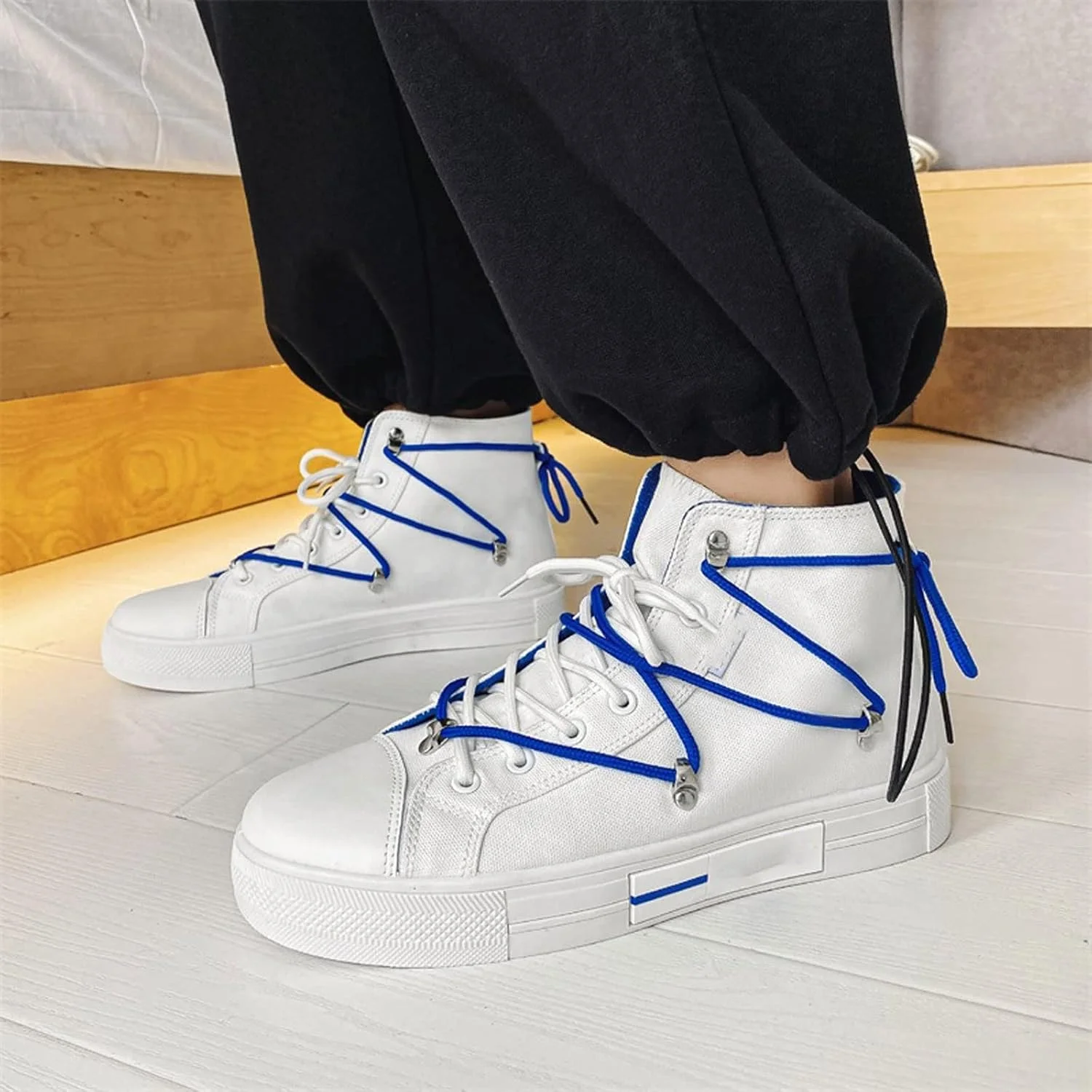 کفش کتانی مردانه SKYRRA، کفش های ساق بلند مردانه، کفش های کتانی طرح دار مردانه، بند دار، قلاب و حلقه، غیر رسمی (Hortel,42) کفش کتانی مردانه SKYRRA، کفش های ساق بلند مردانه، کفش های کتانی طرح دار مردانه، بند دار، قلاب و حلقه، غیر رسمی (Hortel,42)