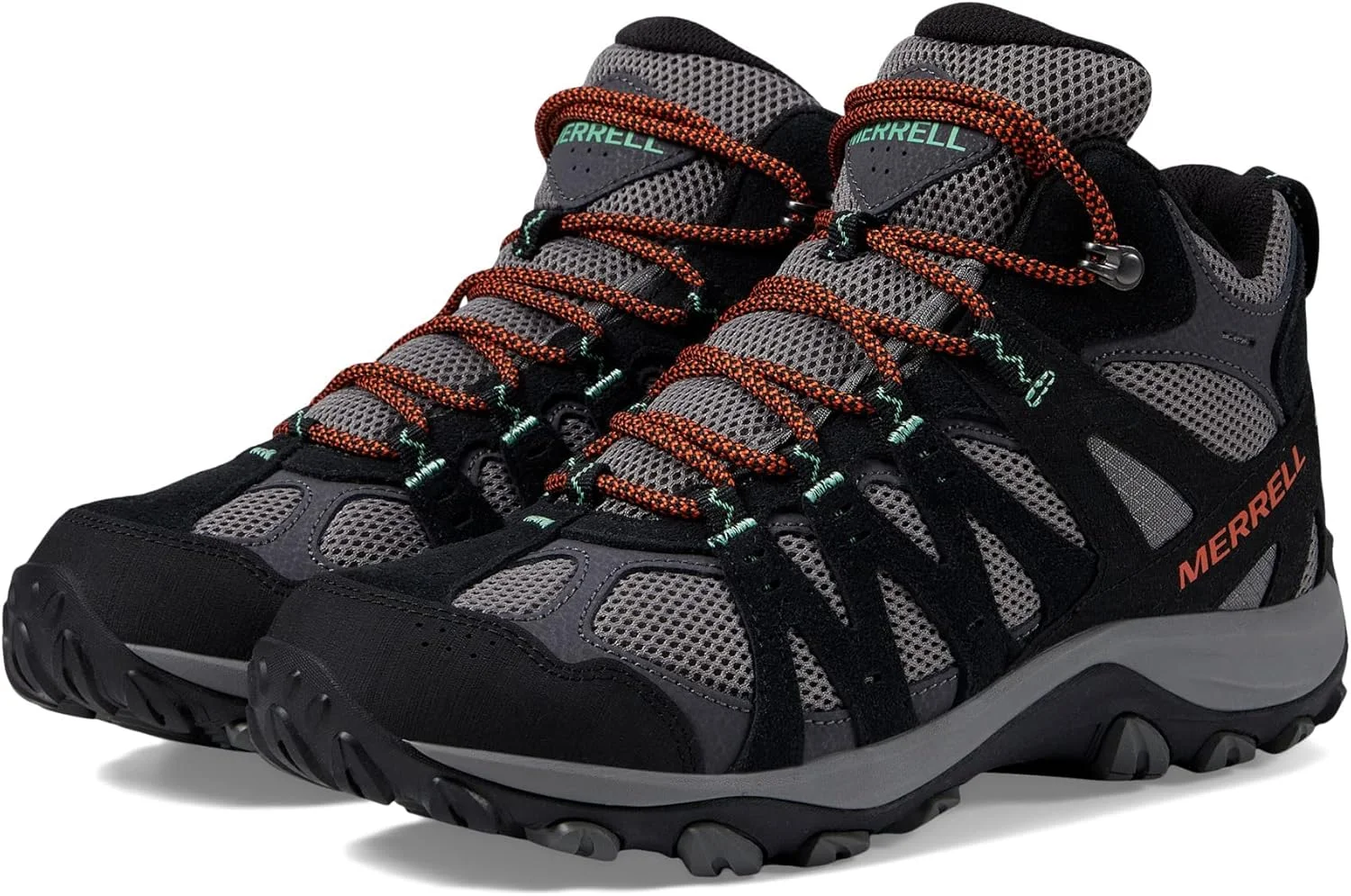 کفش ورزشی مردانه Merrell Accentor 3 Mid - آستر پارچه ای - پنجه گرد - بند دار - طراحی ساق بلند، مشکی/ذغالی، سایز 15