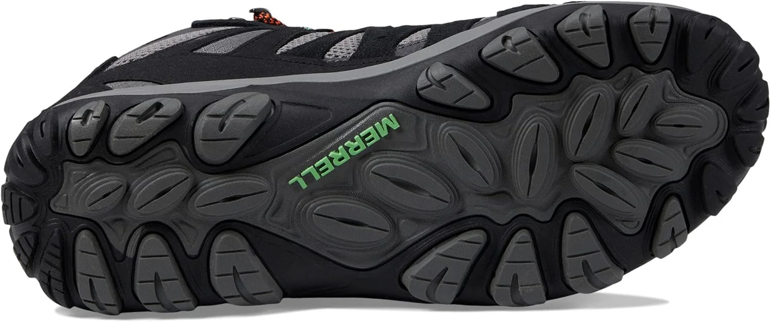 کفش ورزشی مردانه Merrell Accentor 3 Mid - آستر پارچه ای - پنجه گرد - بند دار - طراحی ساق بلند، مشکی/ذغالی، سایز 15