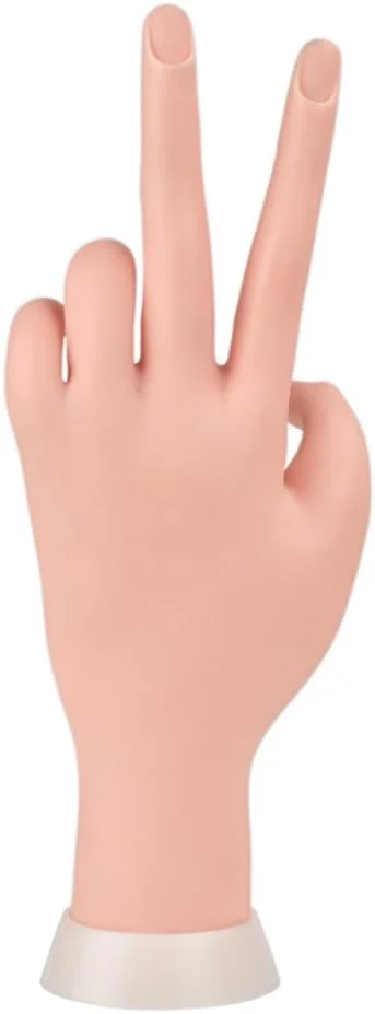 دست تمرین مانیکور MMZ، مدل دست و انگشت انعطاف پذیر و متحرک از جنس پلاستیک نرم برای آموزش مبتدی هنر ناخن مصنوعی دست تمرین مانیکور MMZ، مدل دست و انگشت انعطاف پذیر و متحرک از جنس پلاستیک نرم برای آموزش مبتدی هنر ناخن مصنوعی