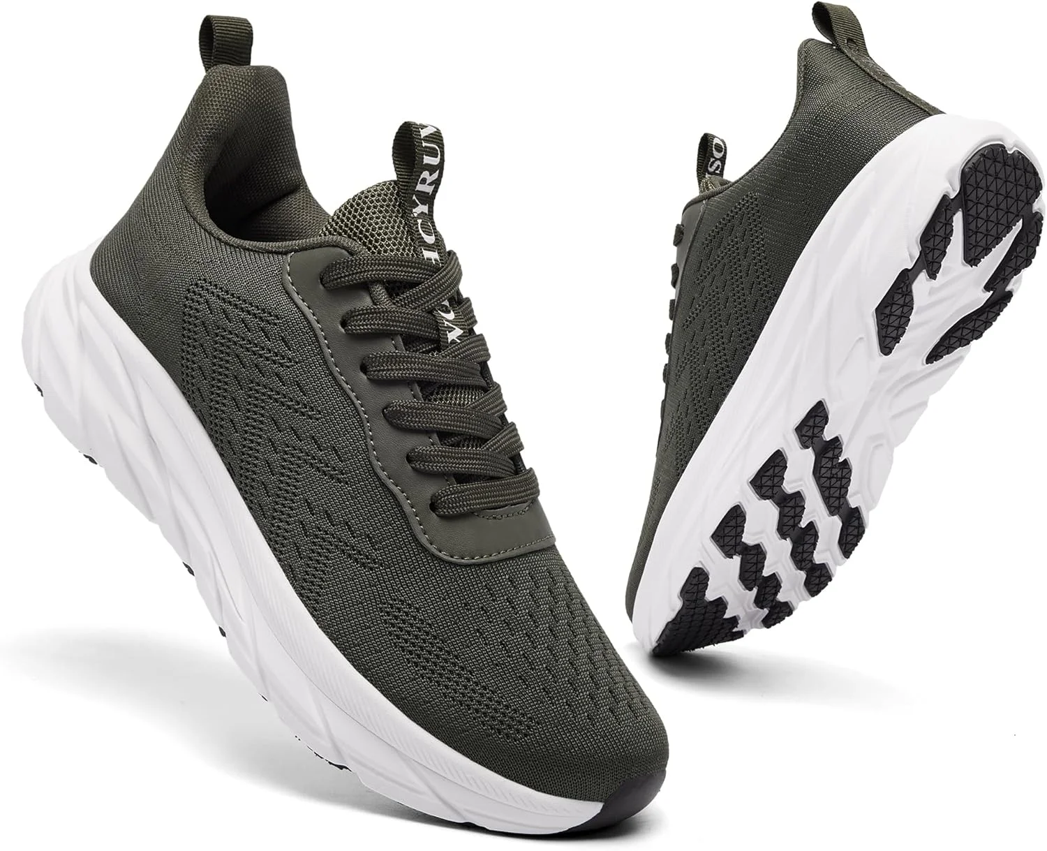 کفش ورزشی مردانه سایروش، کفش دویدن، کفش ورزشی، کفش پیاده روی، کفش تنیس، کفش اوقات فراغت، کفش ورزشی توری تنفسی فضای باز، سبز، سایز 41 اروپا