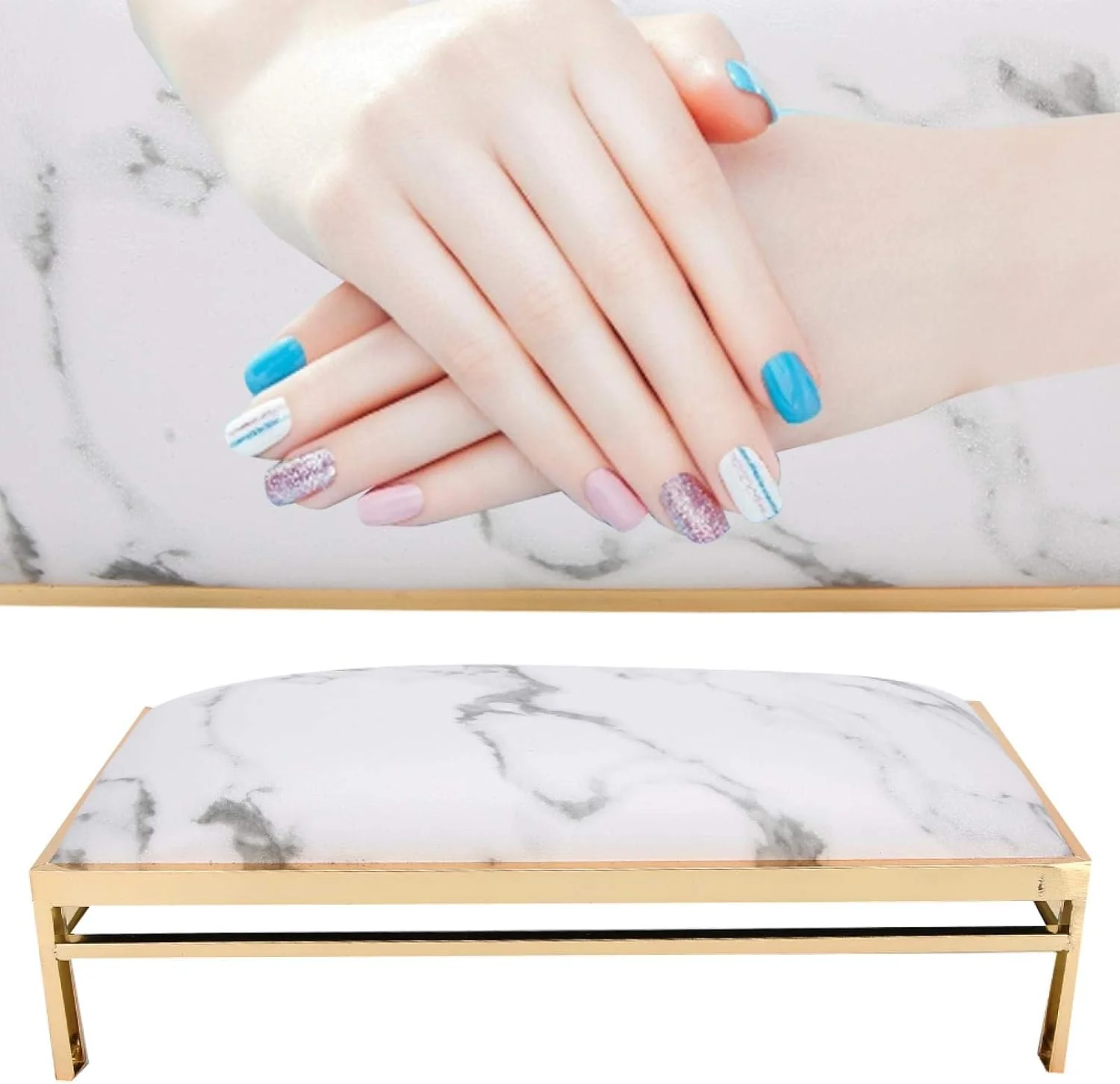 بالشتک دستی نرم و نفیس طراحی ناخن، بالشت استراحت دست برای مانیکوریست ها، مناسب استفاده خانگی (طرح مرمر) بالشتک دستی نرم و نفیس طراحی ناخن، بالشت استراحت دست برای مانیکوریست ها، مناسب استفاده خانگی (طرح مرمر)