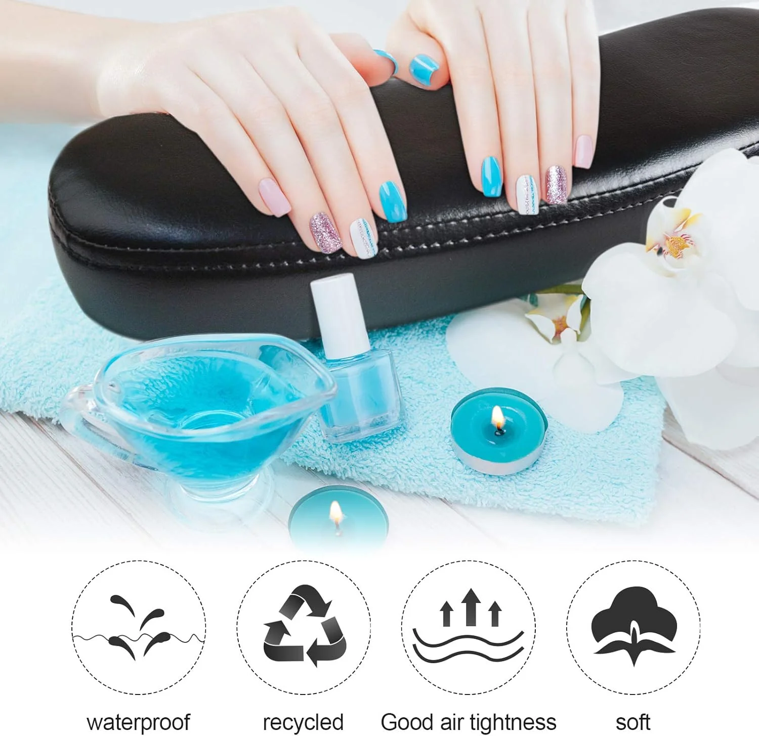 بالشتک دستی چرمی PU ایبانکو، کوسن نرم اسفنجی برای مانیکور و طراحی ناخن، ابزار لوازم جانبی هنر ناخن (مشکی) بالشتک دستی چرمی PU ایبانکو، کوسن نرم اسفنجی برای مانیکور و طراحی ناخن، ابزار لوازم جانبی هنر ناخن (مشکی)