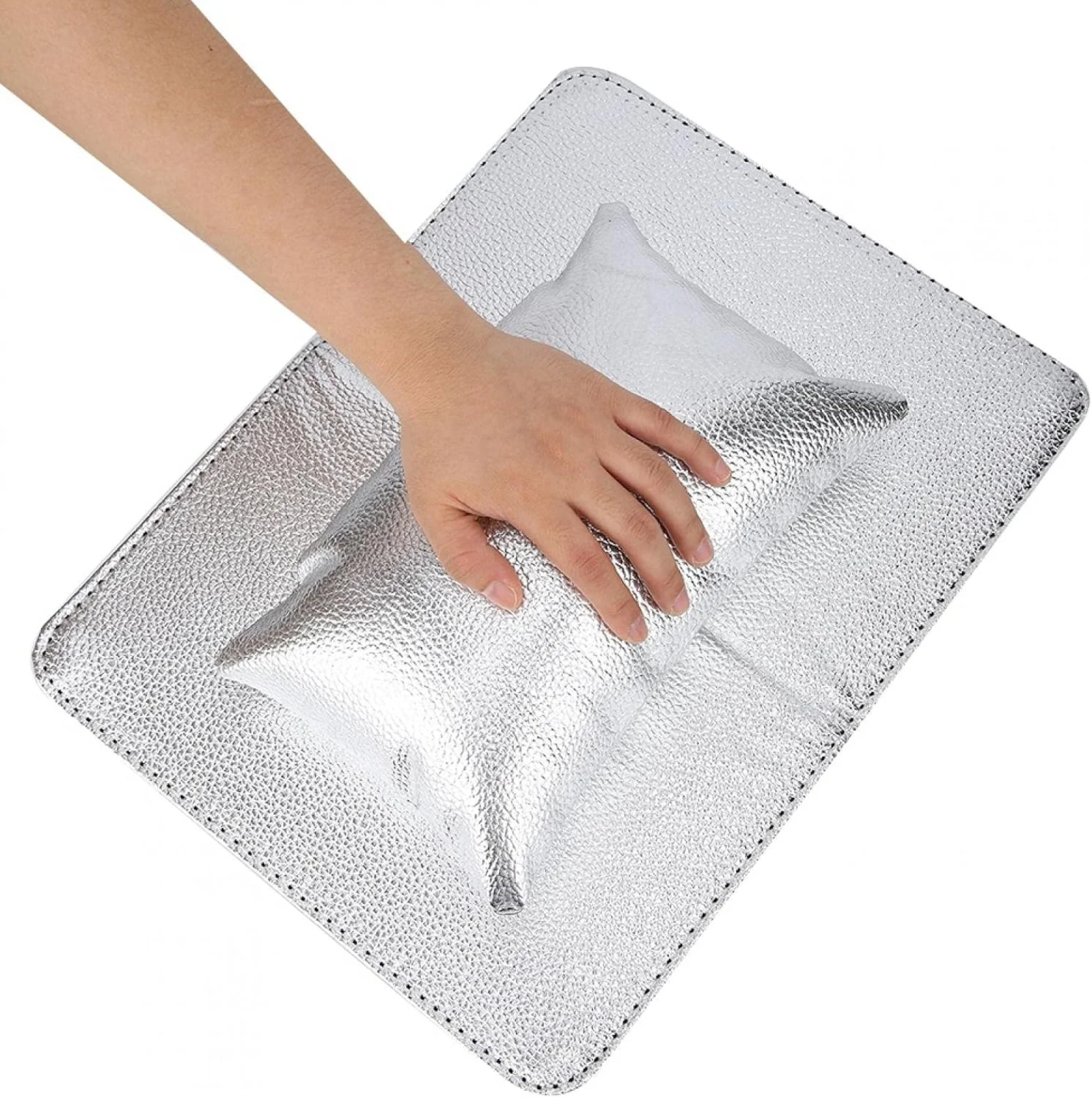 بالشتک دست - ست دستی طراحی ناخن، نگهدارنده زیر دستی، تشک تاشو میز ابزار مانیکور (نقره ای) بالشتک دست - ست دستی طراحی ناخن، نگهدارنده زیر دستی، تشک تاشو میز ابزار مانیکور (نقره ای)