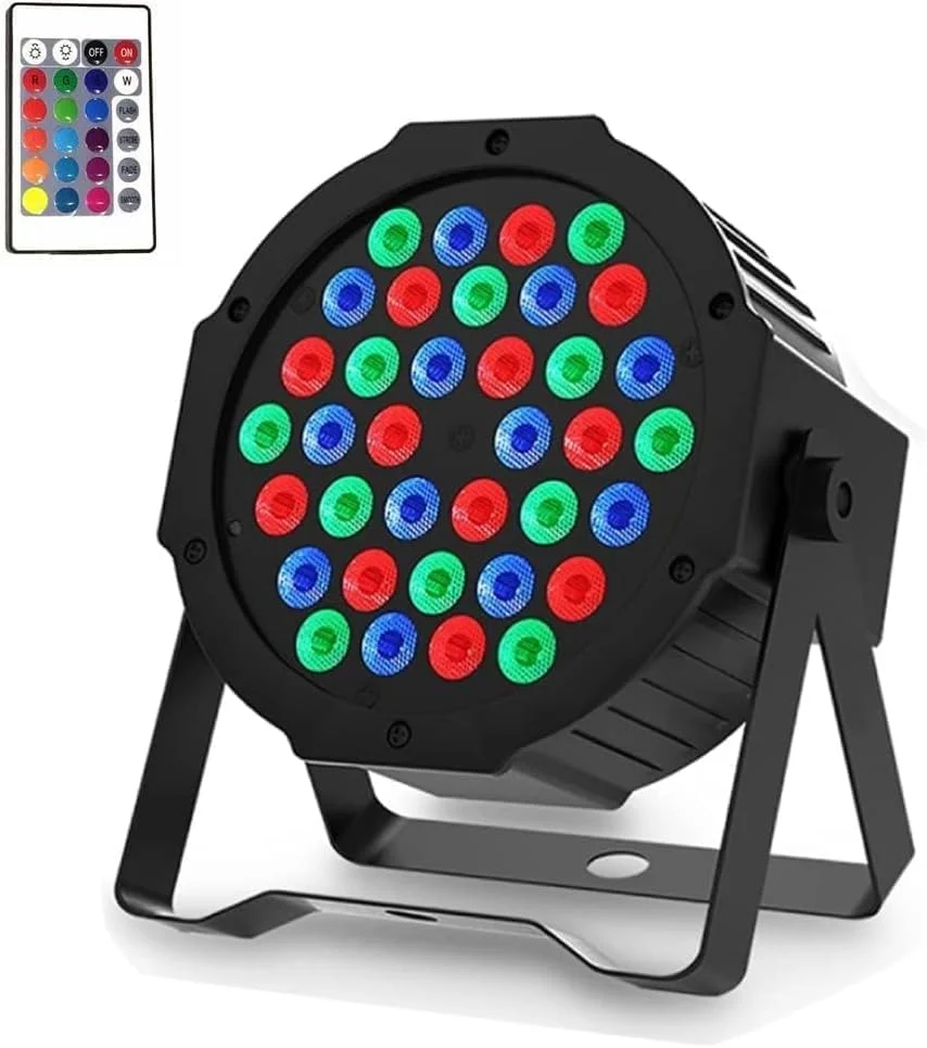 نورپردازی استیج RGB یو ول، 36 LED، چراغ های DJ Par برای رویدادها، فعال سازی صوتی، کنترل از راه دور و DMX، نور دیسکو RGB Par برای عروسی، مهمانی، کنسرت و جشنواره