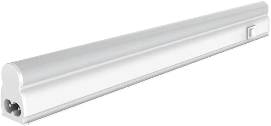 چراغ LED T5 تونگسرام با نور سفید گرم، 4000K، لوله باریک 8 وات با کلید روشن/خاموش، لامپ LED مدرن داخلی، جایگزین مقرون به صرفه برای چراغ فلورسنت