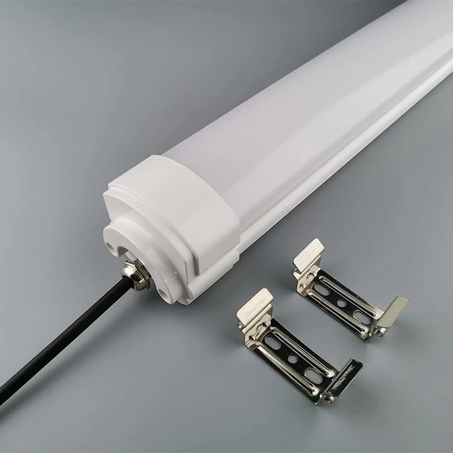 چراغ LED ضد آب سه حالته NP LATUS، چراغ سقفی لوله ای، AC220V، نور بسیار روشن، مناسب فضای داخلی و خارجی، نور سفید گرم (3000K) (120cm / 160w)، بسته 5 عددی