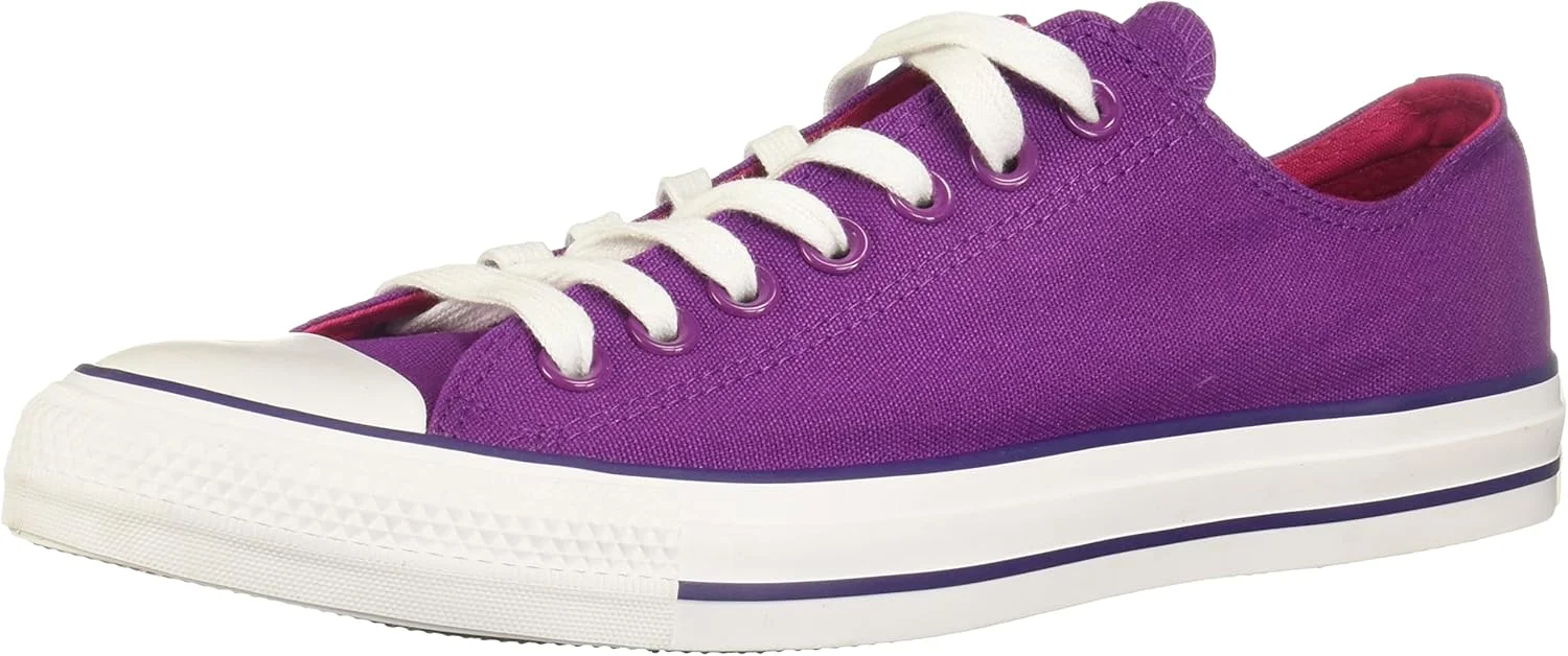 کفش کانورس چاک تیلور آل استار 2018 فصلی مدل Low Top، رنگ بنفش Icon/صورتی Pop/سفید، سایز 4.5