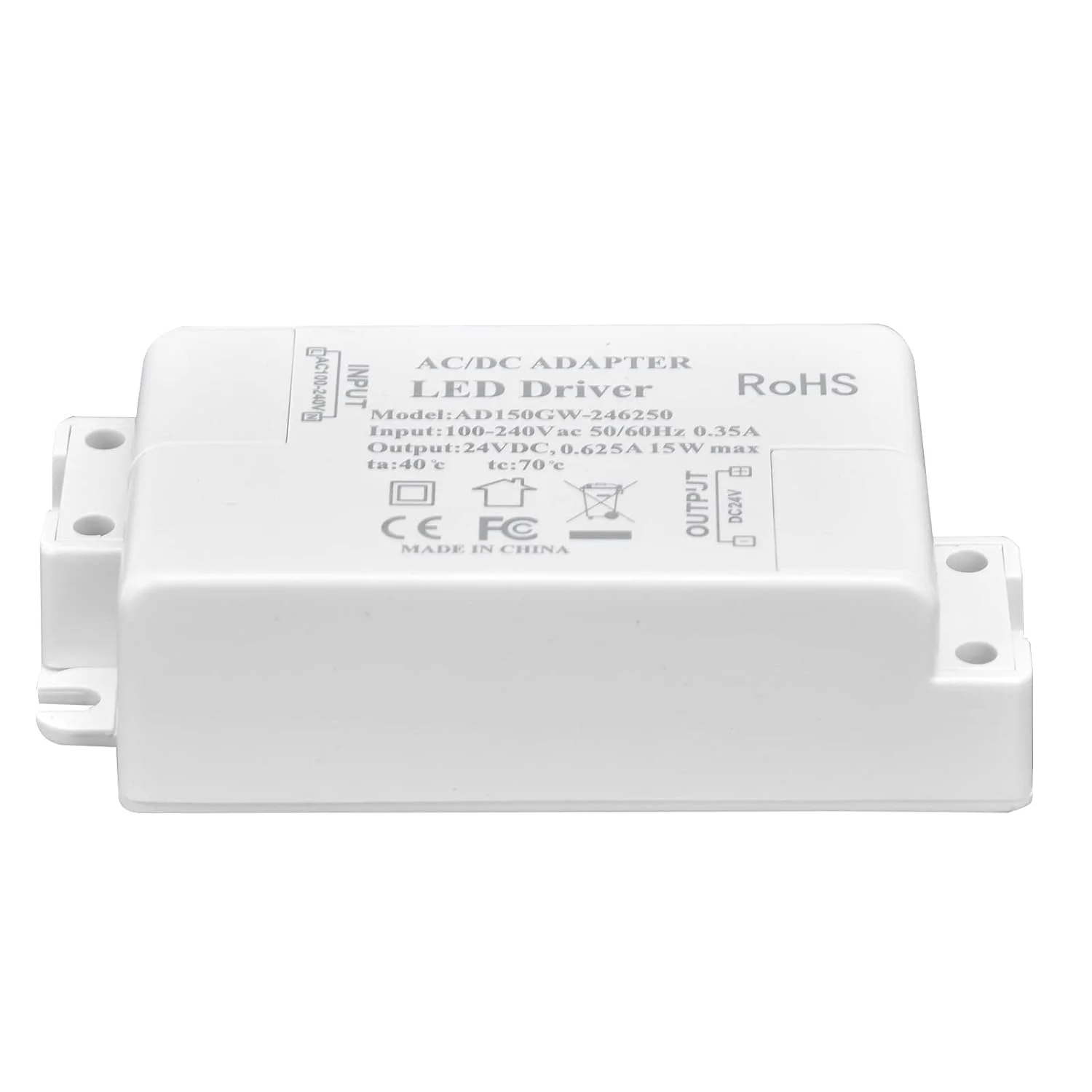 درایور LED دیمر شونده Sleet، منبع تغذیه کوچک چراغ LED برای چراغ های کابینت برای G4 MR11 MR16 برای چراغ های ویترین