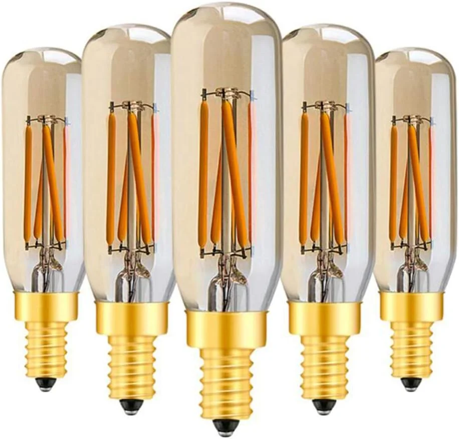 لامپ ادیسونی LED رشته ای کهربایی T25/T8، لامپ لوله ای 4 وات 2200K، لامپ LED دکوراتیو قابل تنظیم نور برای لوستر