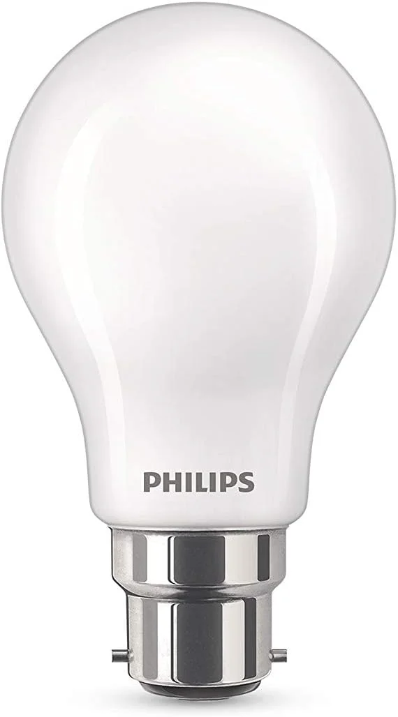 لامپ ال ای دی فیلیپس مدل Premium Classic Frosted A-Shape A60 با پایه B22، توان 7 وات (معادل 60 وات)، نور سفید گرم (2700 کلوین)