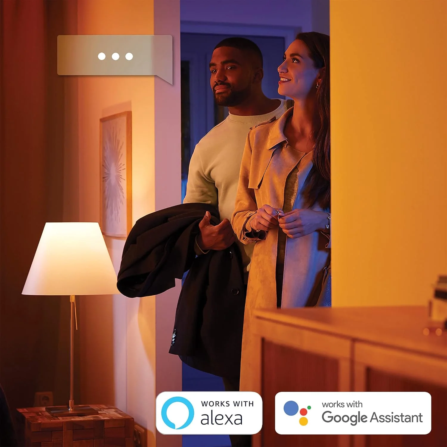 لامپ هوشمند Philips Hue White Ambiance جدید، بسته 2 عددی 75 وات - 1100 لومن [E27 Edison Screw] با بلوتوث. سازگار با الکسا، گوگل اسیستنت و اپل هوم کیت.